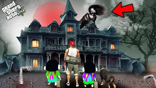 GTA 5 : Franklin Finally Find Reality Of Horror And Ghost House With Shinchan in GTA 5!(GTA 5 mods)