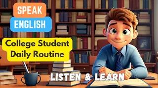 College Student Daily Routine | Improve Your English |  English Listening & Speaking Skills |School