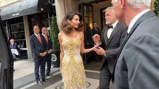 George Clooney and Amal Clooney are glamorous in NYC! #georgeclooney #amalclooney #albieawards