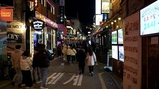 SEOUL KOREA/ HOT Saturday Night Walking Tour in Itaewon Alley Club, Pub, Food Street [4K HDR]