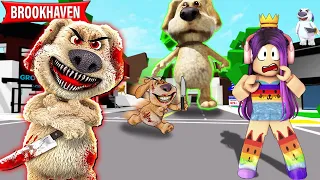 BEN O CACHORRO FALANTE MALVADO  INVADIU BROOKHAVEN !!😨 ( Histórinha Roblox )