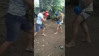 Boxing sparring practisado nkalaban katuwaan lng