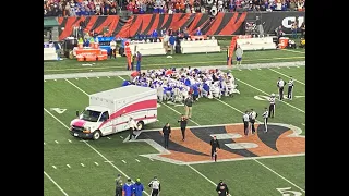 Damar Hamlin remained down on the field after a scary hit 9 Minutes of CPR