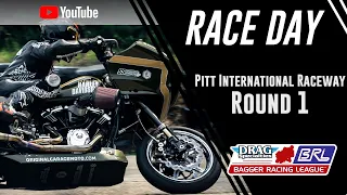 2023 Bagger Racing League Round 1 - Pitt International Raceway - Full TV Episode