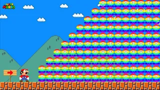 Can Mario Collect 999 Rainbow Flowers in New Super Mario Bros.? | Game Animation