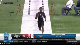 Alabama's Ruggs III runs really fast 4.28 at 2020 NFL Combine