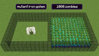 1000 zombies vs mutant iron golem