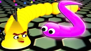 SLITHER.io with ANGRY BIRDS   ♫  3D animated game mashup  ☺ FunVideoTV - Style ;-))