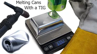 TIG Welding - Melting Aluminum Cans into Ingots with a TIG Welder