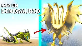 SOY GHIDORAH! LA HISTORIA DEL PEQUEÑO DINOSAURIO DRAGON! Evoluciono en Kaiju ARK Soy un Dinosaurio