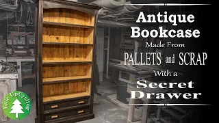 Secret Drawer Bookcase made from Pallet and Scrap Wood.