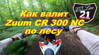 Mx Live 21. Как валит Zuum CR 300 NC по лесу.