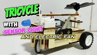 DIY Mini E-Trike With Sensor Light And Electric Fan | Mechanical Engineering Project Design