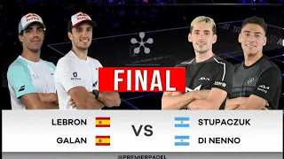 FINAL MILANO PREMIER PADEL 2023 | LEBRÓN-GALÁN  VS DI NENNO-STUPACZUK.