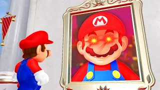 What happens when Mario enters the EVIL Mario Painting in Super Mario Odyssey?