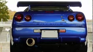 SKYLINE R34 GTR　order-made muffler sound 2,exhaust start up