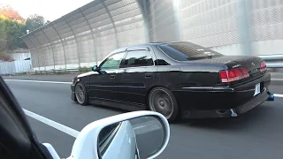 JKを乗せて国宝級の爆音を奏でるクレスタと遭遇　JZX100 1JZ sound CRESTA CHASER  TourerV