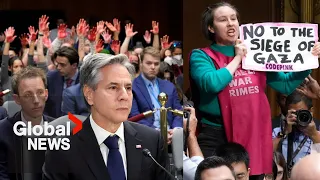 "Ceasefire in Gaza!" Anti-war protesters disrupt US hearing on funding Israel