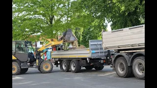 Einsatz des "Alleskönner" am Bau - unser Tandem-Dreiseitenkipper mit 14t/15t Gesamtgewicht