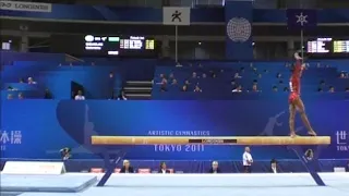 Gabrielle Douglas USA Balance Beam Team Qualifcation 2011 Tokyo World Championships