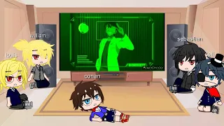 Moriarty the Patriot black Butler and Detective conan react to each other