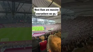 Hammers fans singing West Ham are massive everywhere we go♪ West Ham 2-1 AZ. 11.05.23