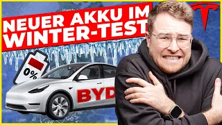 SCHAFFEN wir es ans ZIEL? - NEUER Tesla Model Y BYD/LFP Akku im WINTERTEST ❄️