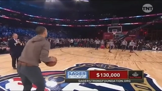 Stephen Curry Misses 9 Half-Court Shots For $500,00 For Craig Sager On All-Star Weekend