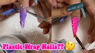 TRYING PLASTIC WRAP NAILS! New Way To Marble?? | Live Stream