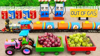 Top diy tractor making mini train transporting gas online | rescues tractor run out of gas | HP Mini