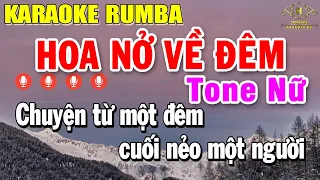 Hoa Nở Về Đêm Karaoke Tone Nữ ( Gm ) Nhạc Sống Rumba | Trọng Hiếu