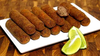 CROQUETE DE CARNE | CROCANTE POR FORA E CREMOSO POR DENTRO | COMIDA DE BUTECO