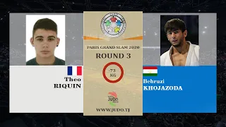 Theo RIQUIN vs Беҳрӯзи ХОҶАЗОДА, Round 3, 73kg, Грэнд Слэм Париж