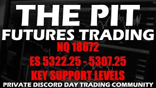 ATHs  - NQ 18672 - ES 5322 25 and 5307 25 - Support Levels - Premarket Trade Plan - The Pit Trading