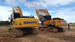 sany sy200c เดินแข่งกับ komatsu pc200ce มาชมกันคับว่าค่ายไหนจะเดินเร็วกว่ากัน