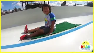 Kids Family Fun Trip to the Farm with Giant Slides and Animals!!!!