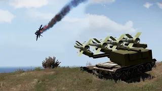 Russia's most expensive fighter jet is tracked by missiles | ARMA 3