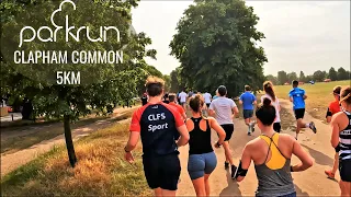 5KM Race Treadmill Workout Scenery | Virtual Run / Walk with music | Clapham Common London