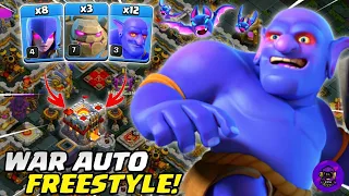 OP BANGET! GOLEM + WITCH + BOWLER + BAT SPELL (GOWIBO) - STRATEGI WAR TH 11 | COC INDONESIA