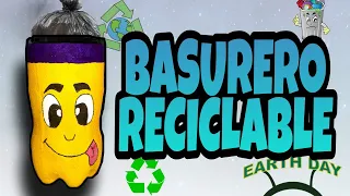 Como hacer un basurero con materiales reciclables paso a paso.. Ideas para hacer un basurero!!