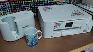 Brother sublimation printer, artspira app, Vevor mug press, review and let's print a mug!