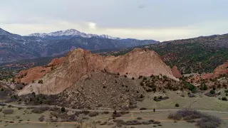 Garden of the gods, Colorado Springs 4k drone footage