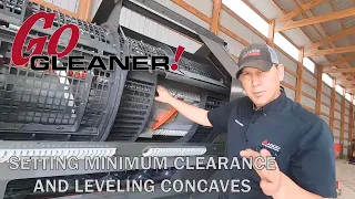 Leveling Concaves on Super Series Gleaner Combines