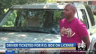 Man ticketed for PO box address on driver's license