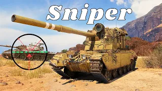 FV4005 Stage II patient sniper  9.6K Damage  6 Kills   World of Tanks Gameplay (4K)