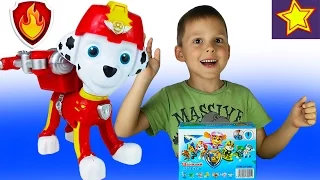 Игрушки для детей Щенячий Патруль Маршал спасает строителя PAW Patrol toys