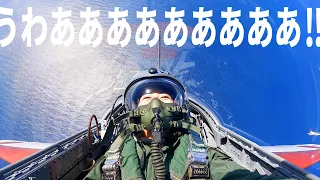 【JASDF】Boarding the T-4 training plane Red Dolphin! I experienced looping the loop and barrel roll!