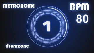 [드럼존] 메트로놈 - 80 BPM - Metronome - Click & Voice ( 1 hour )