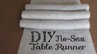 DIY No Sew Burlap Table Runners DIY Wedding / Home Decor