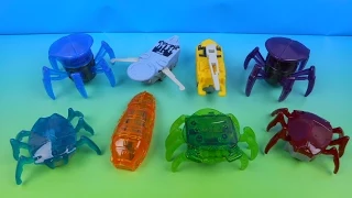 2014 HEXBUGS SET OF 8 McDONALD'S HAPPY MEAL COLLECTION TOY'S VIDEO REVIEW